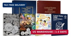Official Whitman® Coin Folder – United States 250th Anniversary Blue FAST SHIP