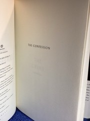 John Grishman “ The Confession “ Published By DoubleDay 2010. 418 Pages