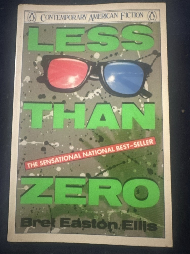 Less than Zero Novel by Bret Easton Ellis 1986 Paperback Penguin