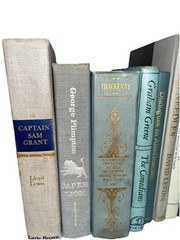 Lot of 8 Vintage & Antique Hardcover Books Decor Staging Gray & Blue