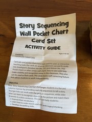 Story Sequencing Wall Pocket Chart Card Set organized in Longaberger basket