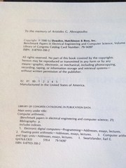Benchmark Papers in Electrical Engineering: Computer Arithmetic, K. Swartzlander