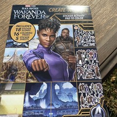 Marvel Avengers Black Panther Create a Scene Sticker Activity Book, 32 Pages,