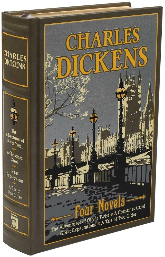 CHARLES DICKENS: Great Expectations A Christmas Carol +2 Leather Bound Brand NEW
