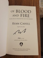 Of Blood And Fire & The Fall By Ryan Cahill Inkstone SIGNED & Numbered Matching