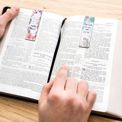 Zonon 48 Pcs Bible Verse Magnetic Christian Bookmarks 0.8X4.7In Inspirational Sc