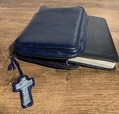 Vintage Holy Bible KJV World Genuine Leather Red Letter Edition w/Case
