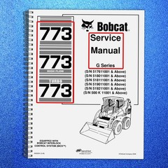 BOBCAT 773 High Flow Turbo G Series Service Manual BINDING COVERING FOLDOUTS