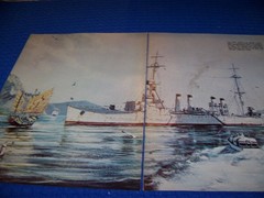 USS MARBLEHEAD (A.J. HELNER)..2-PAGE ARTIST PHOTO PAGES.. (832PP)