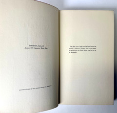 The Woman of Andros, Thornton Wilder, 1930 1st edition HCDJ in Mylar