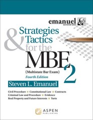 Strategies Tactics for the MBE 2 (Bar Review) – Paperback – VERY GOOD