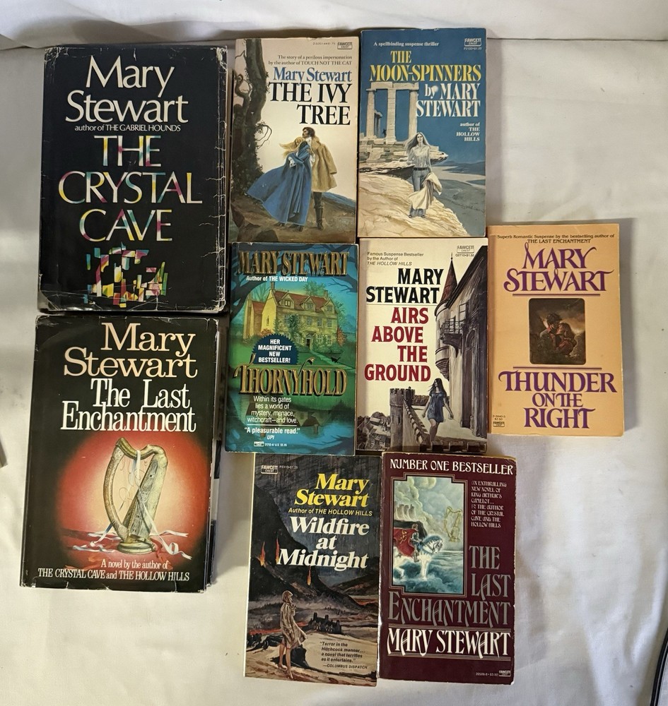 Lot of 8 Mary Stewart Books Gothic Romance Suspense
