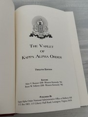 The Varlet of Kappa Alpha Order 2010 Twelfth Edition Hardcover