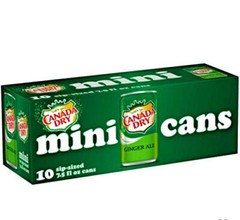 Canada Dry Ginger Ale Soda Pop, 7.5 fl oz cans, 10 pack