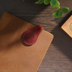 2/12Pcs Magnetic Bookmarks, Classic Stitched Leather Bookmark