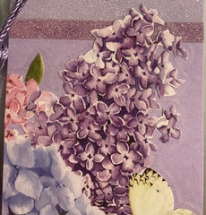 Flower and Butterfly Bookmark with Tassel – Laminated with Glitter Borders 6×2″