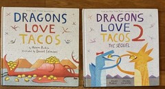 Lot of 4 Illustrated Children’s Books English Language Dragons Love Tacos etc.