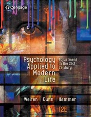 Psychology Applied to Modern – Hardcover, by Weiten Wayne; Dunn – Very Good