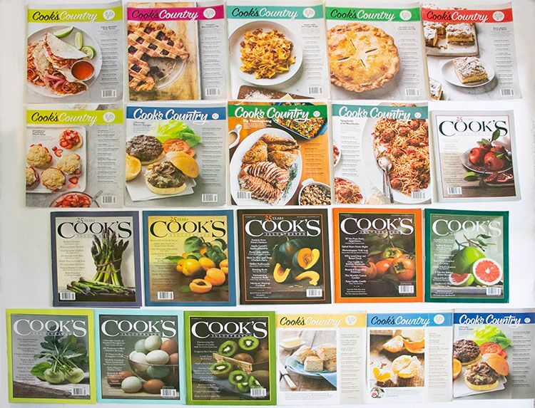 LOT OF 21 COOK’S COUNTRY MAGAZINES 2016-2021 RECIPES COOKING COOKS