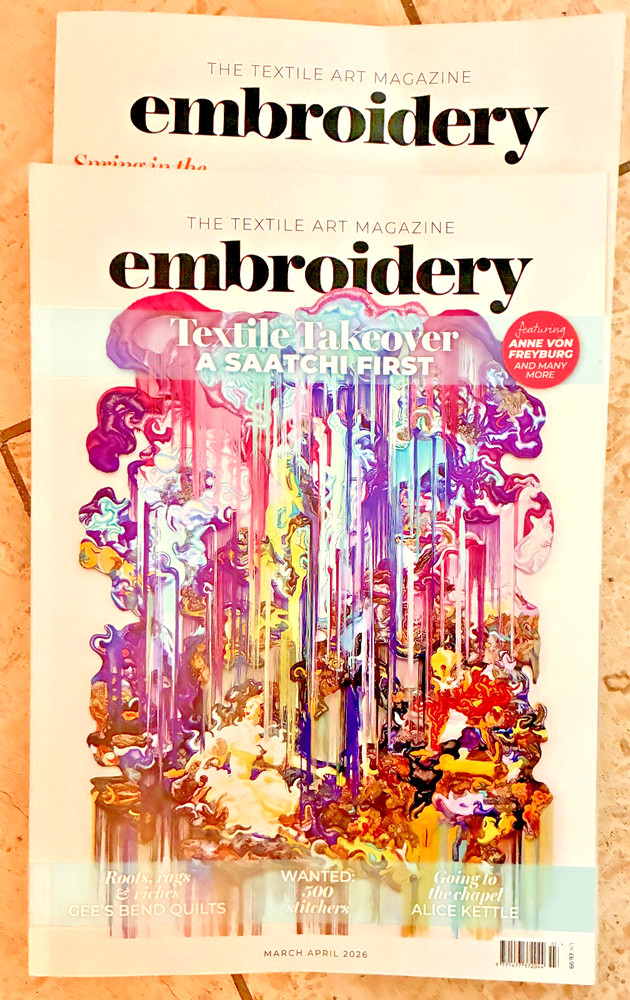 The Textile Art Magazine Embroidery lot, March/April 2026, May/June 2026