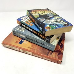 Robert Heinlein Lot of 4 Sci Fi Books Vintage 1 HC: Revolt in 2100, 3 Paperback