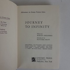 Journey to Infinity Adventures in Science Fiction edited by Martin Greenberg HC