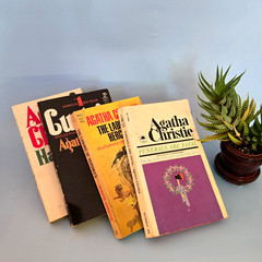 Vintage Agatha Christie Hercule Poirot Lot of 4 Paperback Books Mystery 1960s 70