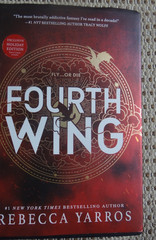 FOURTH WING HARDCOVER BOOK with BLACK SPRAYED EDGES by REBECCA YARROS