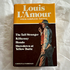 VTG Louis L’Amour Four Complete Novels HC Avenel 1980 DJ Inscribed Tall Stranger