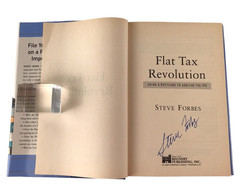 Flat Tax Revolution SIGNED Steve Forbes Using a Postcard to Abolish the IRS