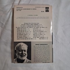 Vintage A Farewell To Arms Ernest Hemingway War Novel Paperback Scribner Library