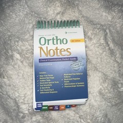 Davis’s Notes Ser.: Ortho Notes Clinical Examination Pocket Guide 4th Edition
