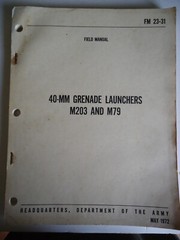Vintage 1972 Vietnam War Era 40mm Grenade launchers Dept of Army Manual