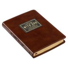 One Minute with God for Men 365 Devotions Brown Faux Leather