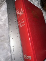 Vintage 1984 Holy Bible King James Version Red Hardcover ABS Edition w/ Ephemera