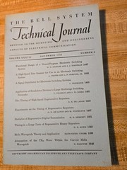 The Bell System Technical Journal ~November 1958 Volume XXXVII No 6