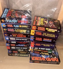 Lot of 18 David Weber Sci-Fi Novels War Of Honor, A Rising Thunder Poor Cond.