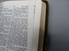 Vintage Holy Bible Leather Pocket Size King James (worn), from Hawaii, 1970s
