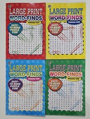 4 Large Print Word-Finds Puzzle Books Kappa Games Vol #427-430 ~ Search,Hunt