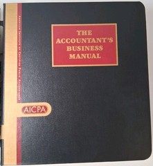 Accountants Business Manual 2000, AICPA Vol 1 & 2, W. BEHRENFELD, LN Exc + Cond