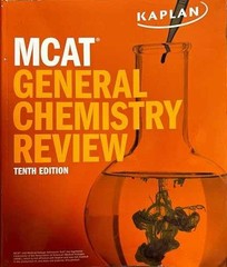 Kaplan , MCAT General Chemistry Review, Tenth – Paperback, by Kaplan – Very Good