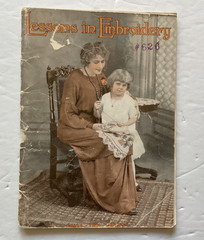 Lessons in Embroidery 1899 pamphlet crochet needlework