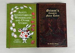 2 Canterbury Classics Grimms Complete Fairy Tales Alice in Wonderland Books Lot
