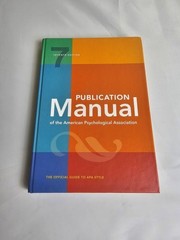 APA Publication Manual 7th Edition American Psychological Assoc Hardcover VG