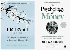 Combo Book Set Ikigai With The Psychology of Money New Stock Premium Quality