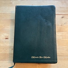 1985 NIV Study Bible Forest Green Bonded Leather Indexed Zondervan Red Letter