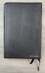 1990 Wesley Bible Personal Study NKJV Black GENUINE LEATHER Nelson 986 Red Lettr