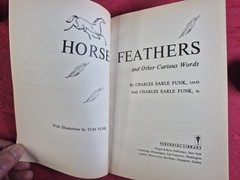 4 Books – Horsefeathers, Hog on Ice, Heavens to Betsy, more – Charles Earle Funk