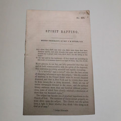 1857 Spirit Rapping Tract Rev C.M. Butler Spiritualism Necromancy Pamphlet
