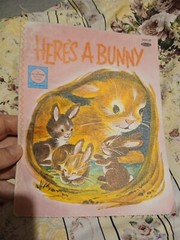 NOS Whitman Cloth Book Here’s a Bunny Made in USA